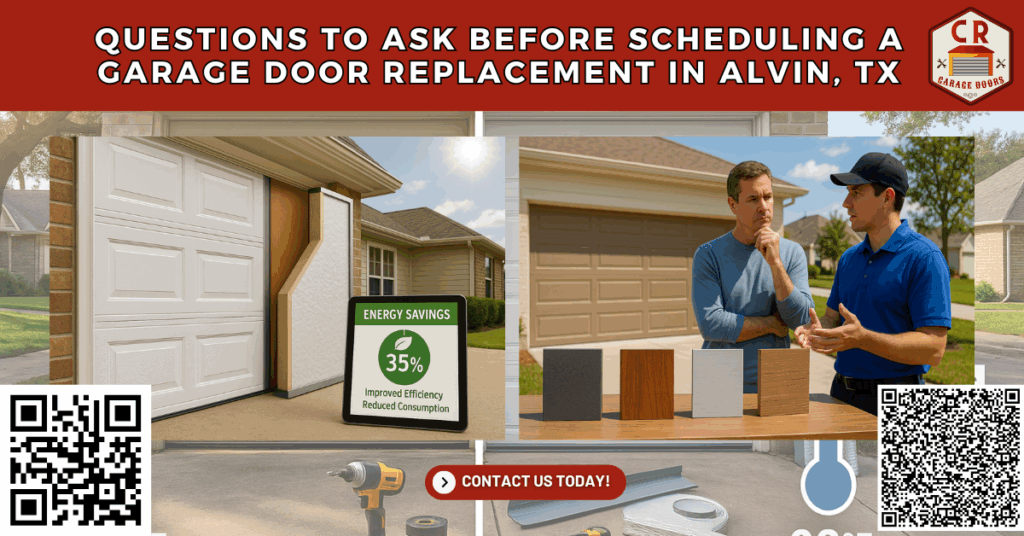 Questions to Ask Before Scheduling a Garage Door Replacement in Alvin, TX - C.R. Garage Doors